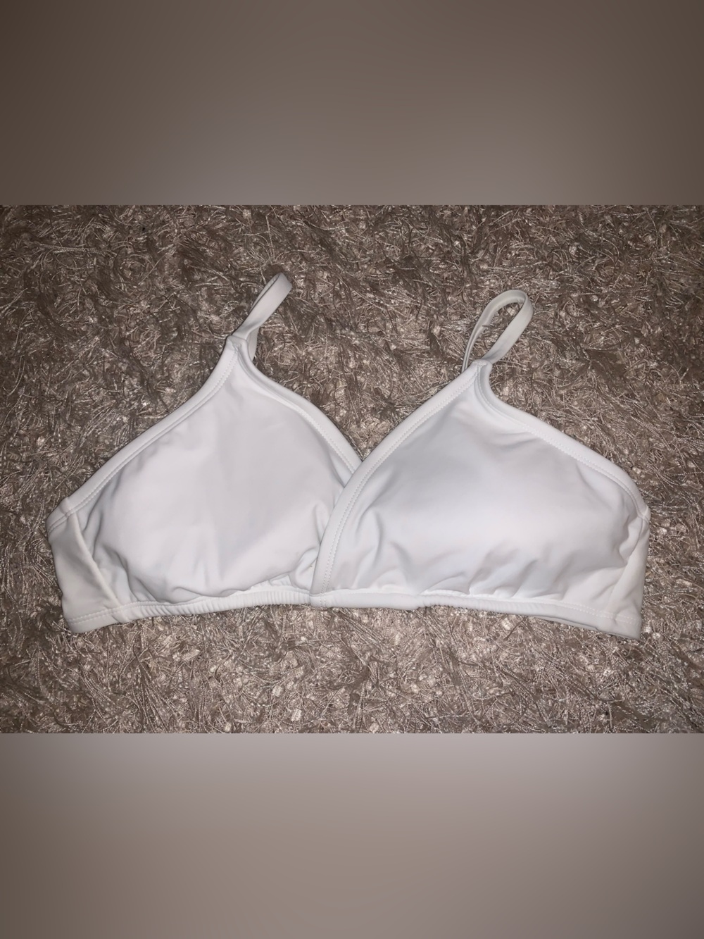 Shade & Shore White Triangle padded Bikini Top size L